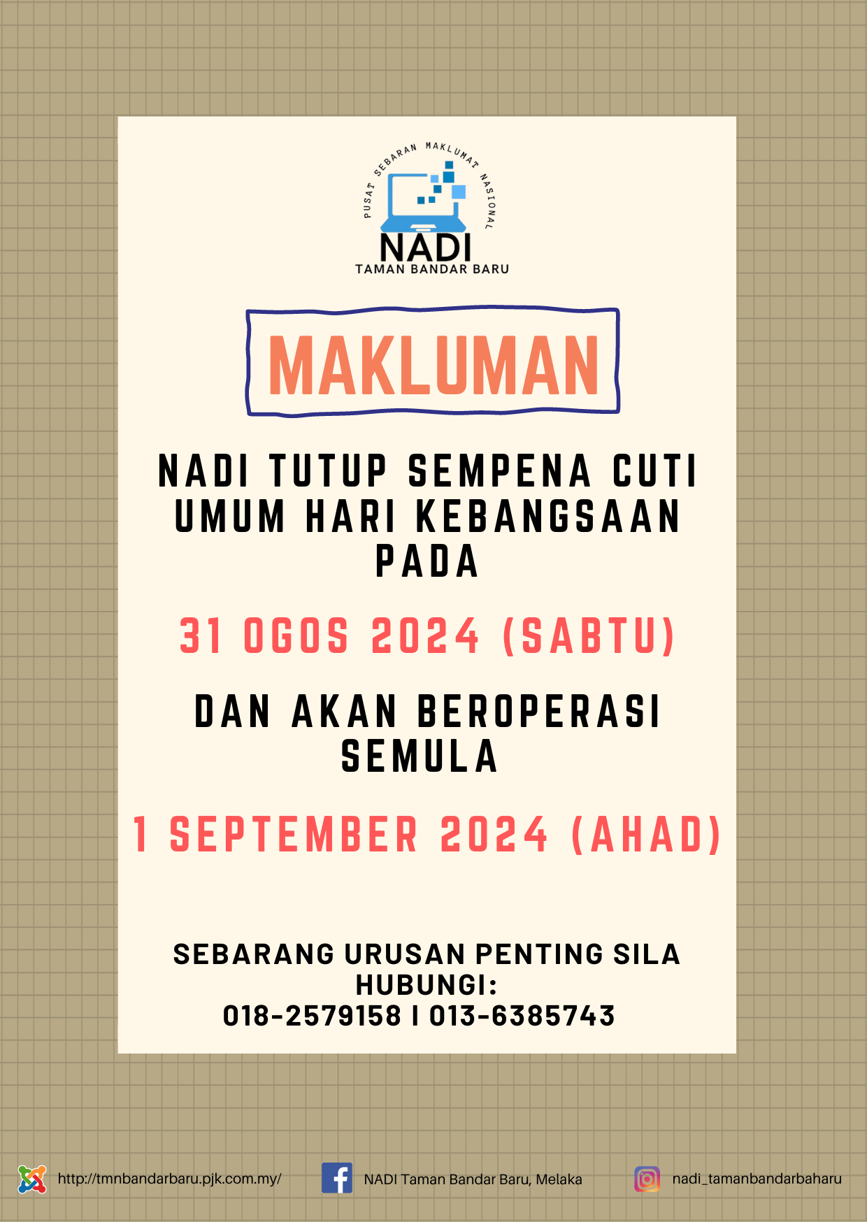 NOTIS PENUTUPAN PEDI