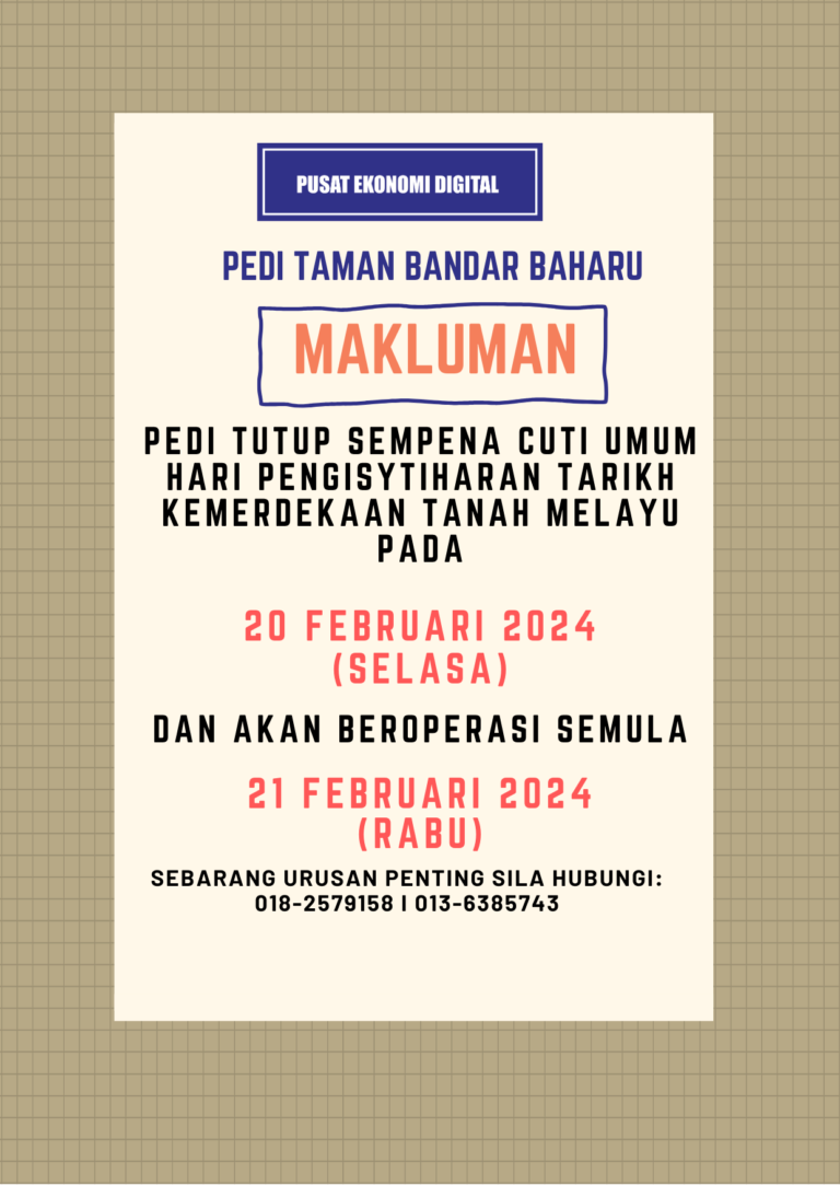 NOTIS PENUTUPAN PEDI 1