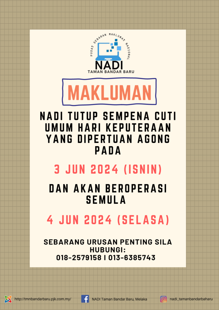 NOTIS PENUTUPAN PEDI agong