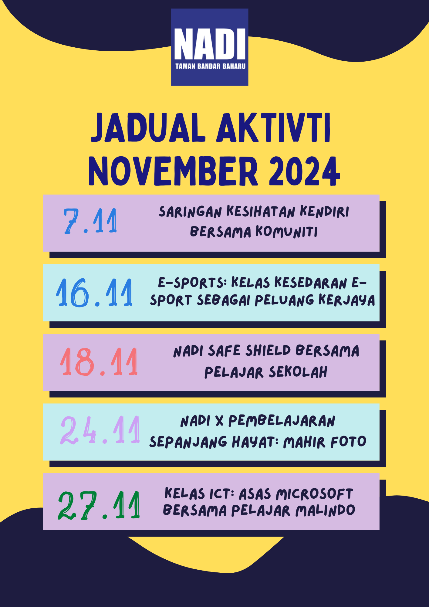 JADUAL AKTIVITI OKT 24